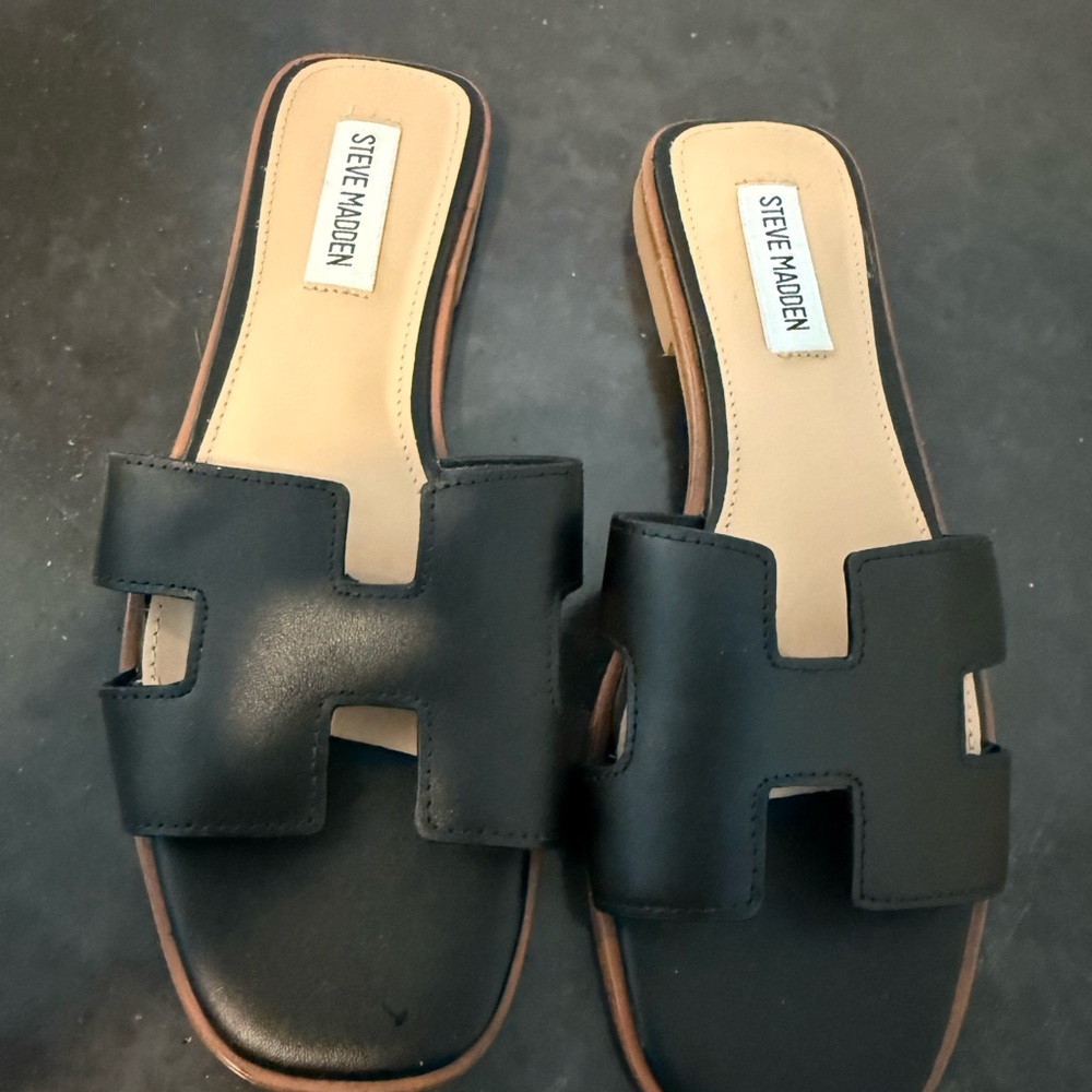 Steve Madden Black Hadyn Sandals for Women 7.5 (new)